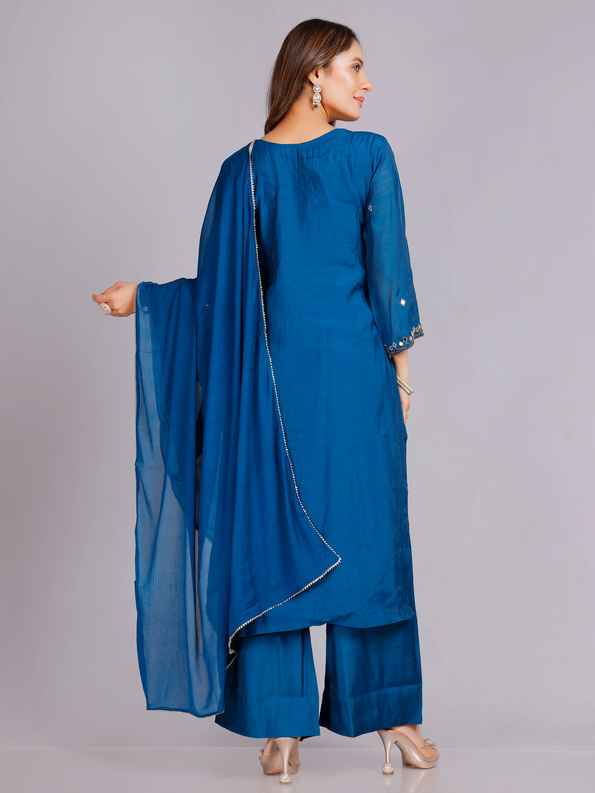 Heena Silk Kurti &amp;amp; Palazzo