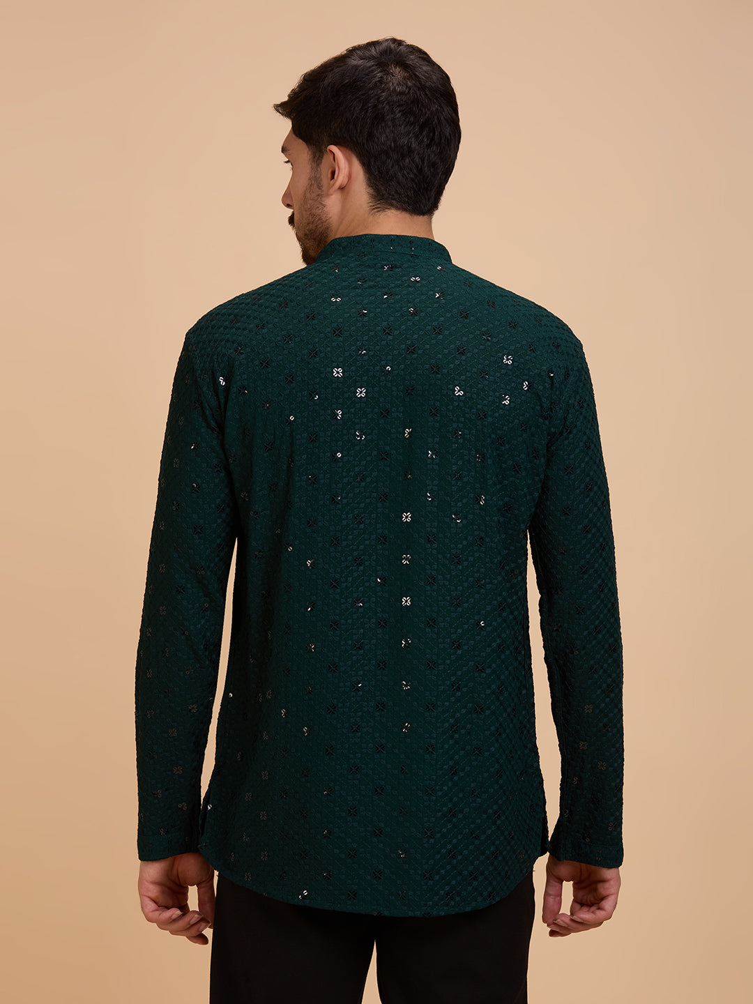 Mens Rayon Chiken-kari Work Kurta