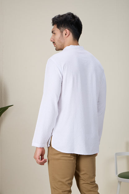 Mens Rayon Chiken-kari Work Kurta