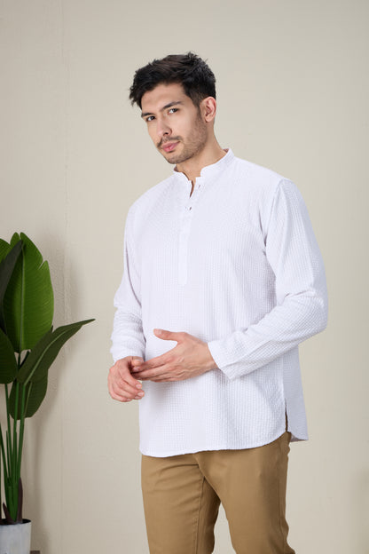 Mens Rayon Chiken-kari Work Kurta