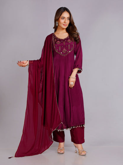 Abhira Silk Flair Suit
