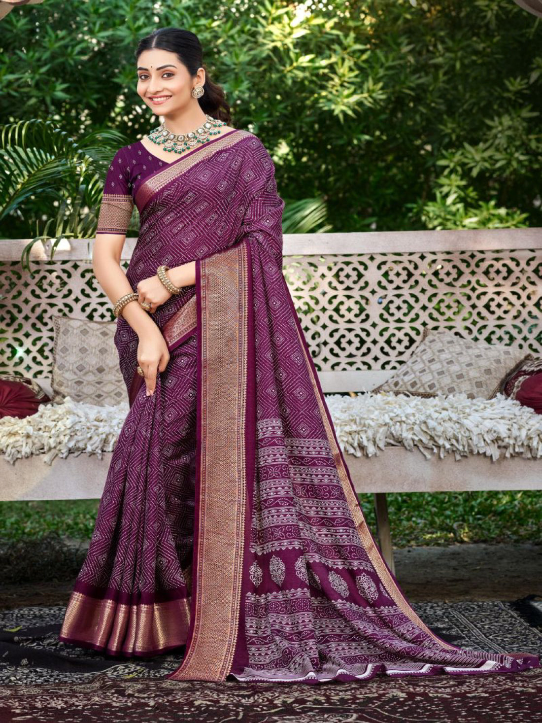 Anshika Silk Printed Saree