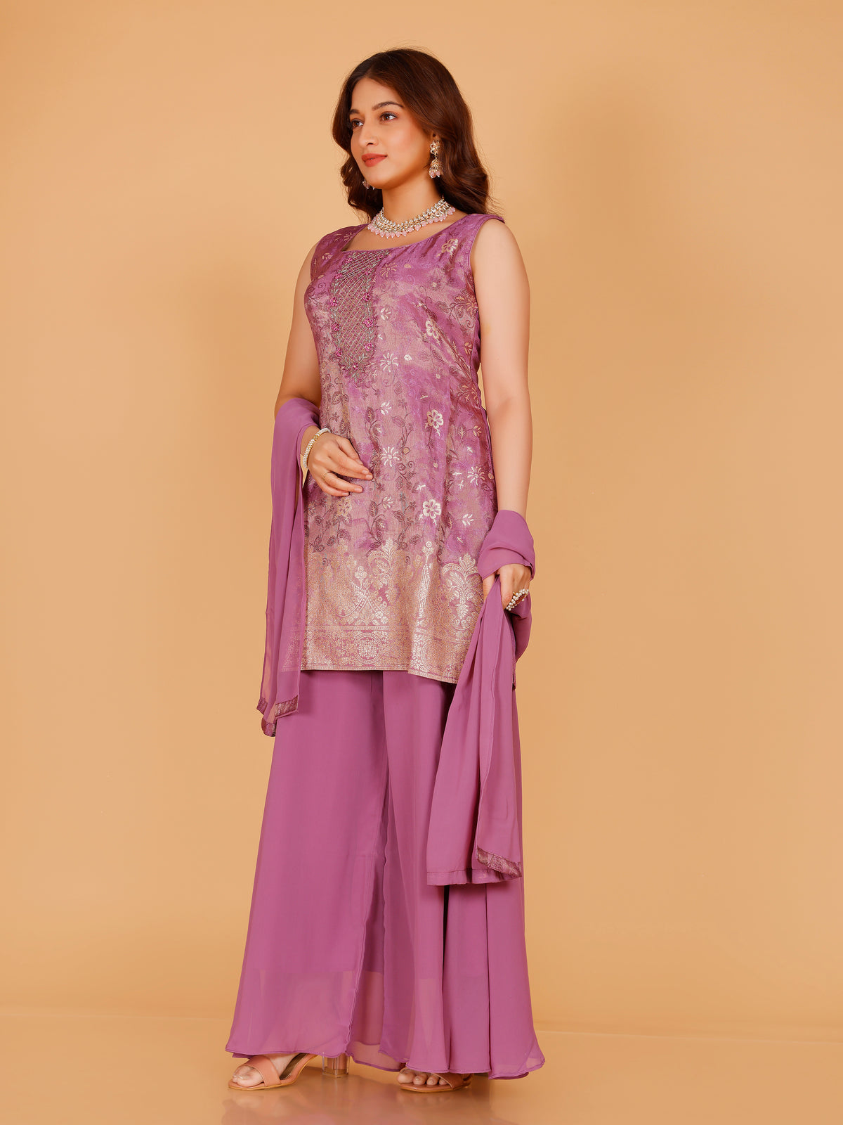 Savya Silk Palazzo Suit
