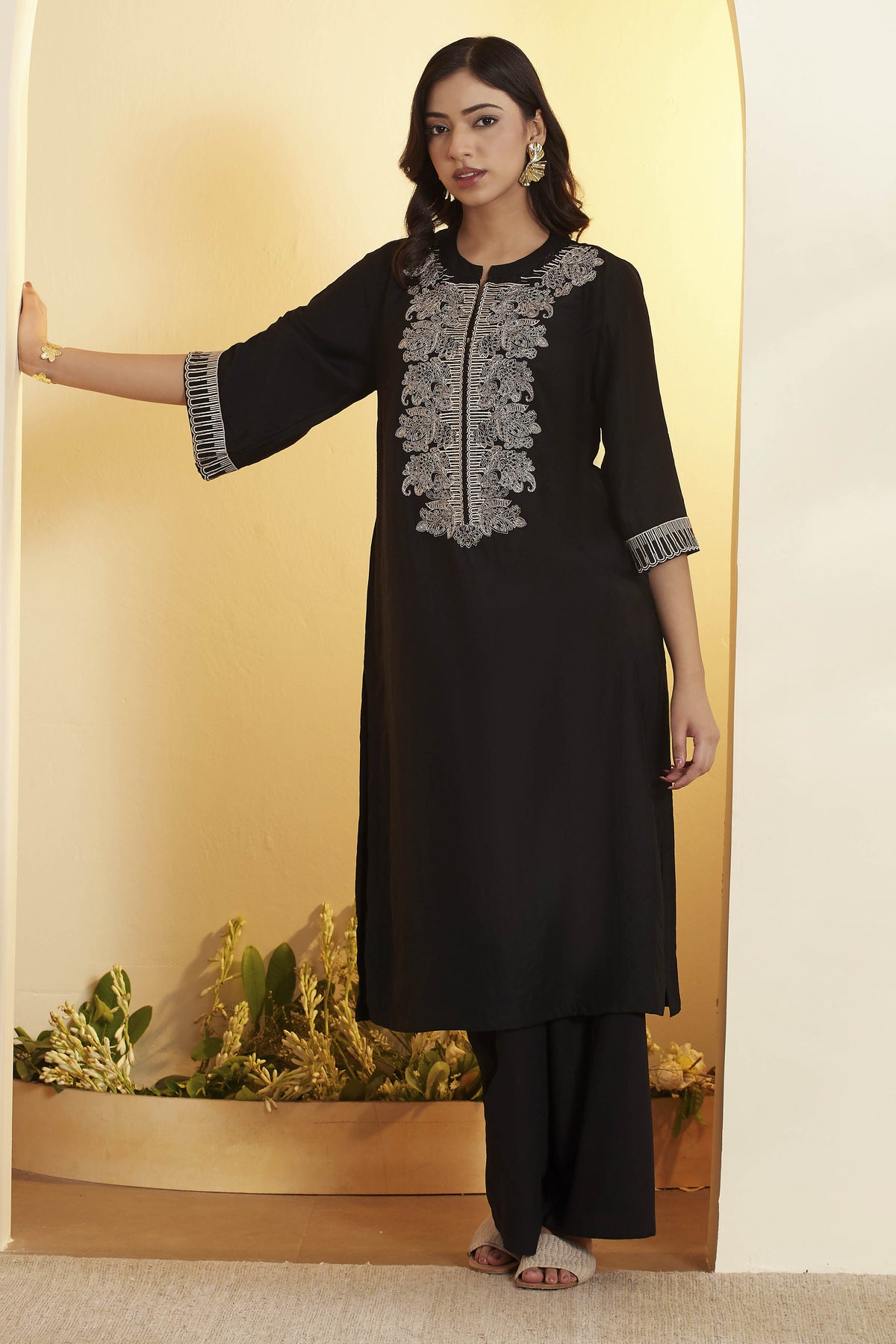 Biba Silk Straight Kurti