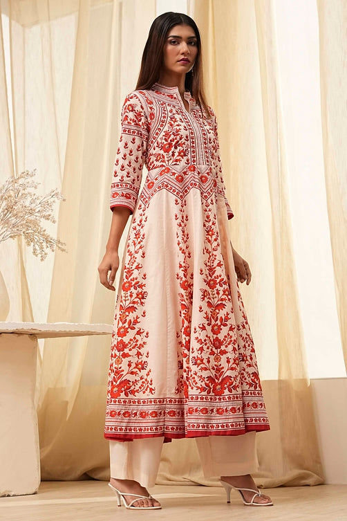 Biba Kurta With Palazzo Suit