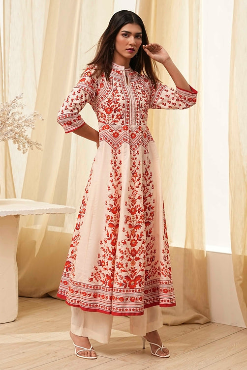 Biba Kurta With Palazzo Suit