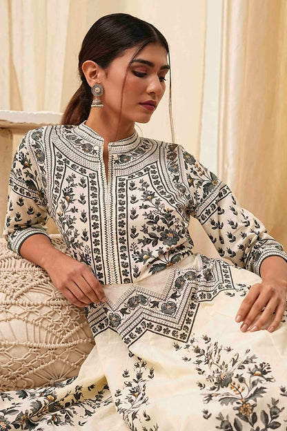 Biba Kurta With Palazzo Suit