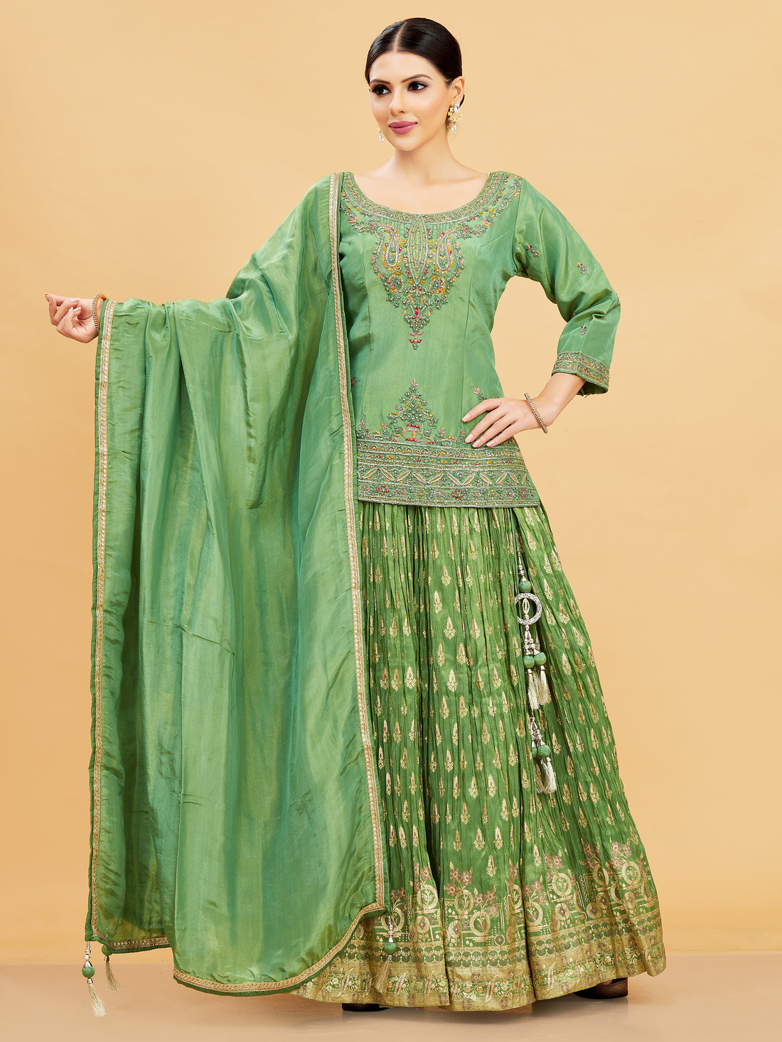 Emi Long Top Lehenga