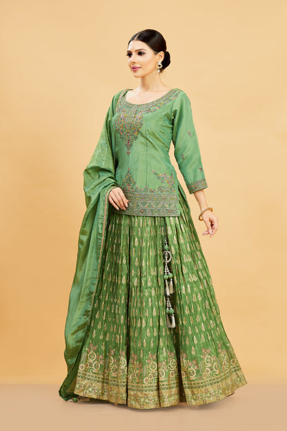 Emi Long Top Lehenga